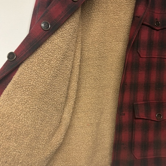 Roots Plaid Wool Sherpa Button Up Jacket - Picture 6 of 7